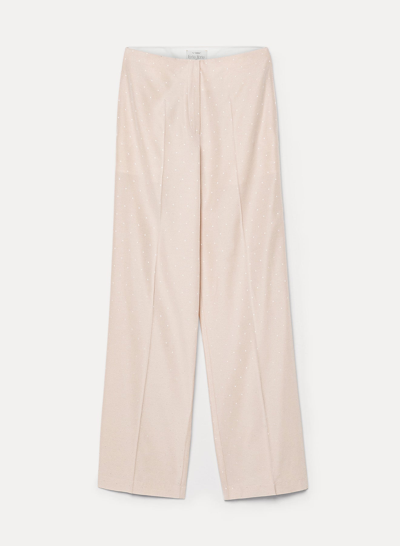 polka dot jacquard tailored trousers loto