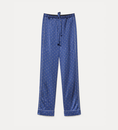 pantalon de pyjama en envers satin imprimé “le club” notte