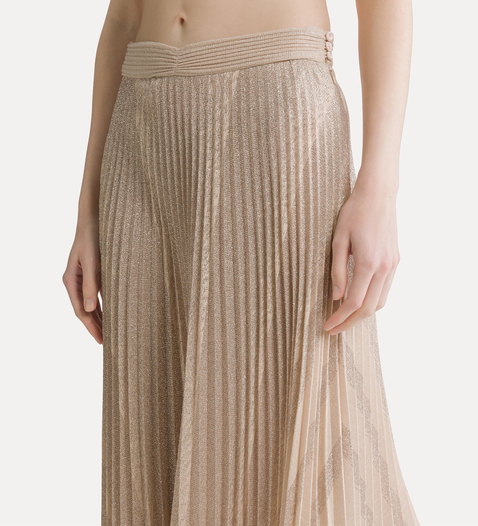 rising sun sunray plissé skirt loto
