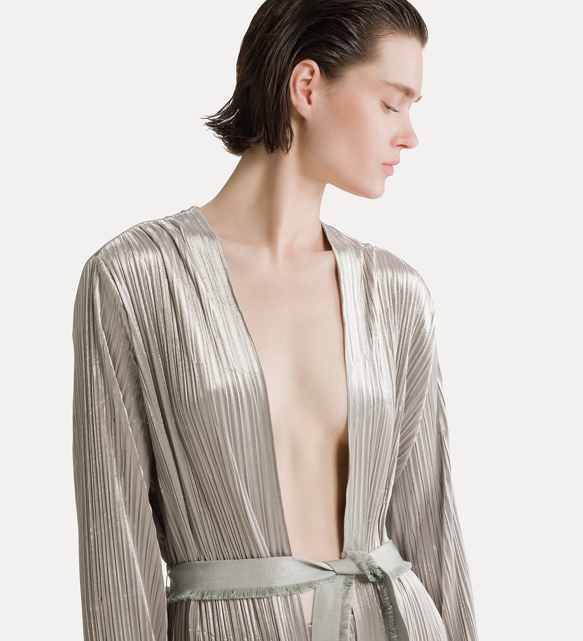 robe de chambre plisss jersey silky velvet calcedonio