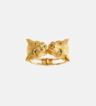 sculptural bracelet with puma element oro