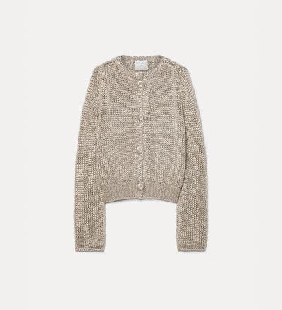 cardigan en cachemire, soie et mohair mandorla