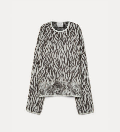 pull jacquard “plumes de heron” jade