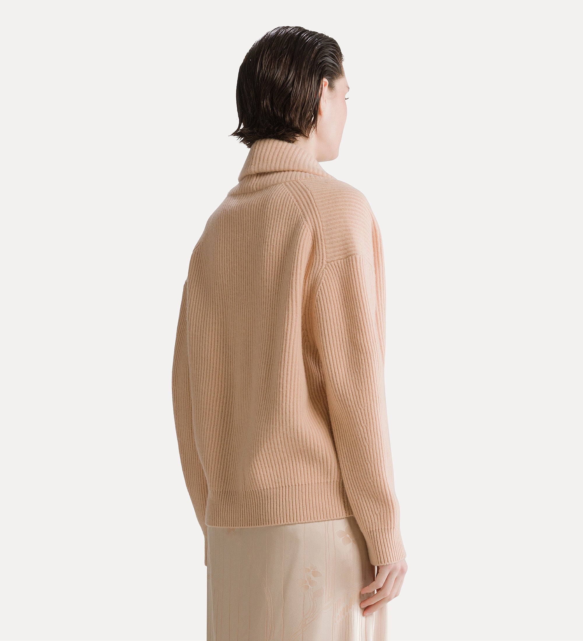 wool and cashmere ribbed knit cardigan cashmere