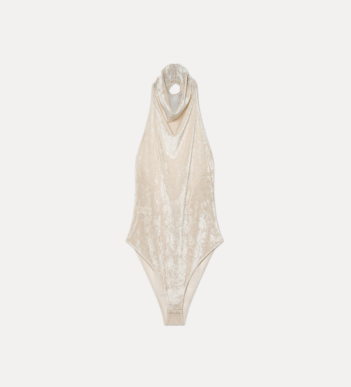 jersey and flocked tulle bodysuit platino