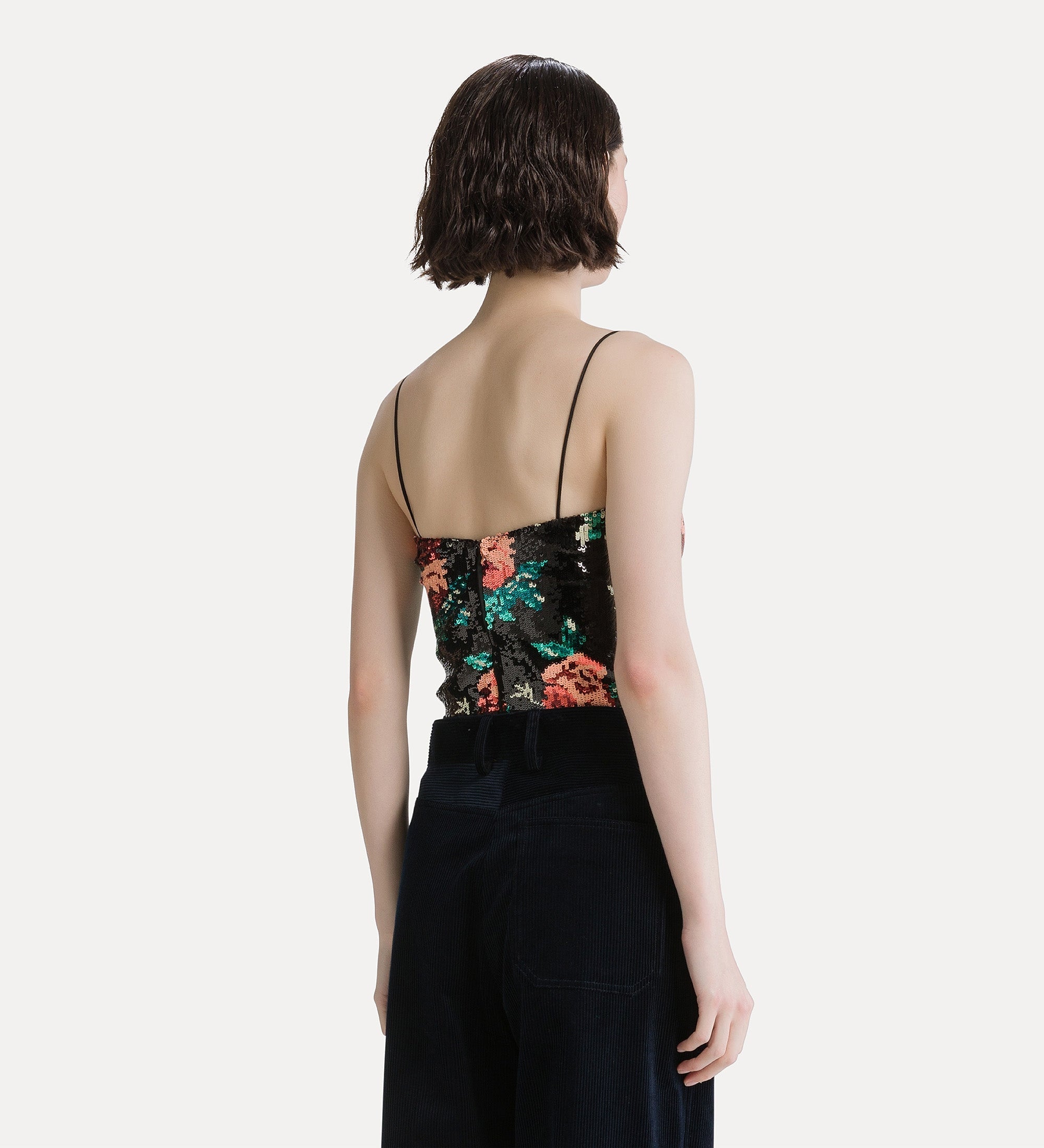 top with “the queen's garden” sequin detail bouquet