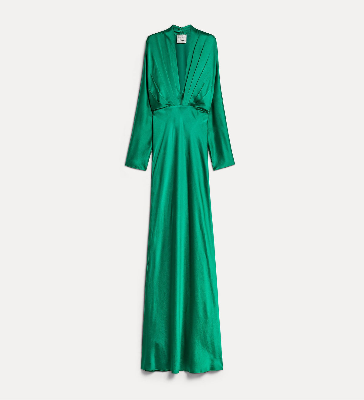 heavy silk satin v-neck dress royal