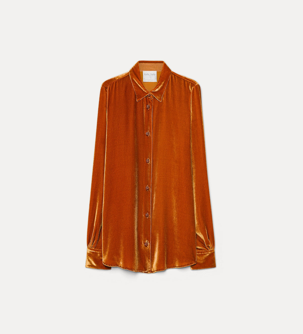 silk and viscose velvet shirt mandarin
