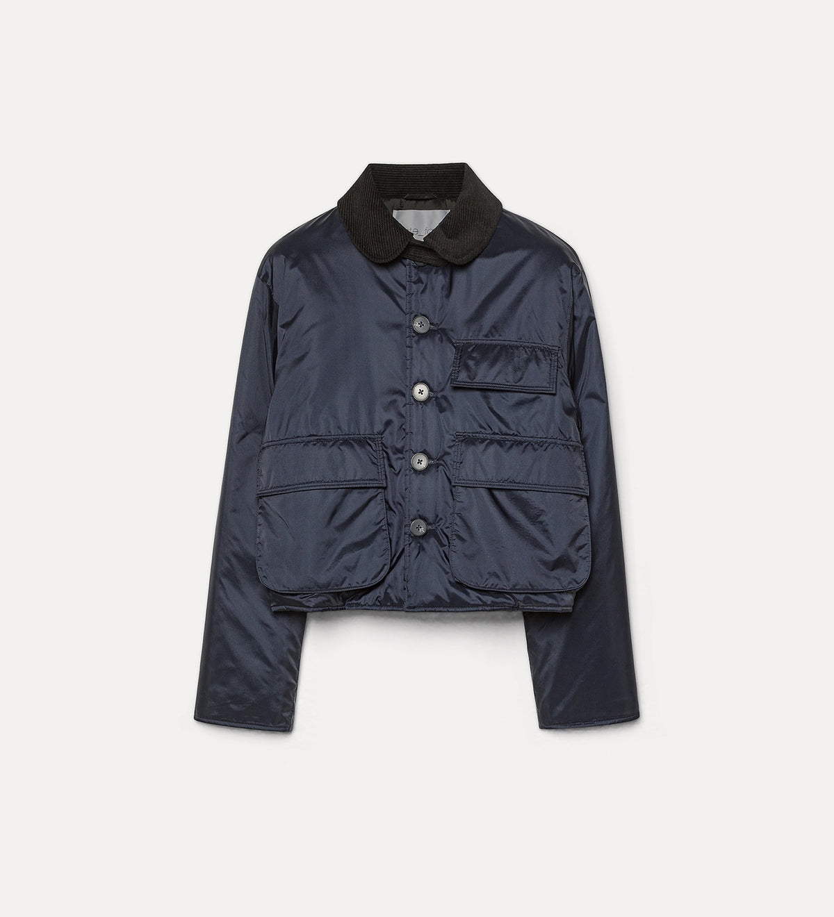 veste british courte en nylon avec détails en velours côtelé night
