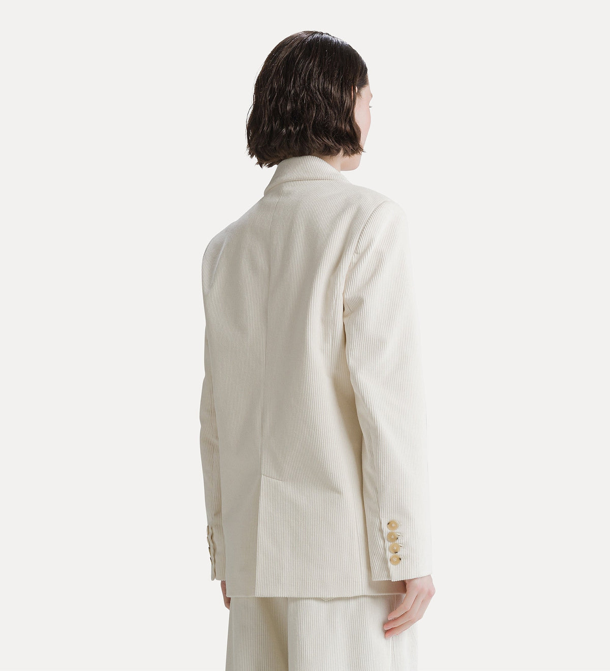 giacca in corduroy ivory