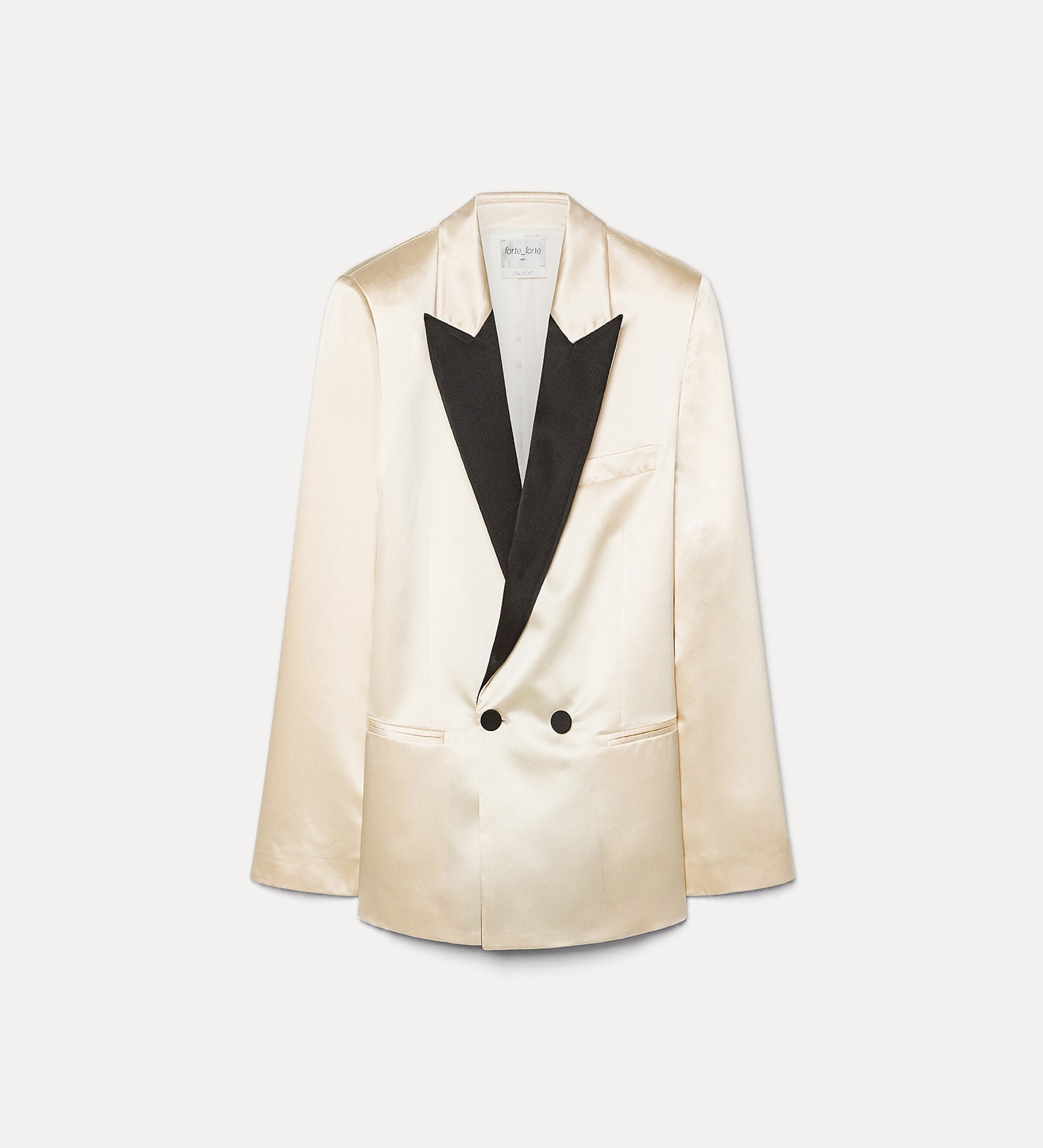 colourblock duchesse tuxedo jacket ivory