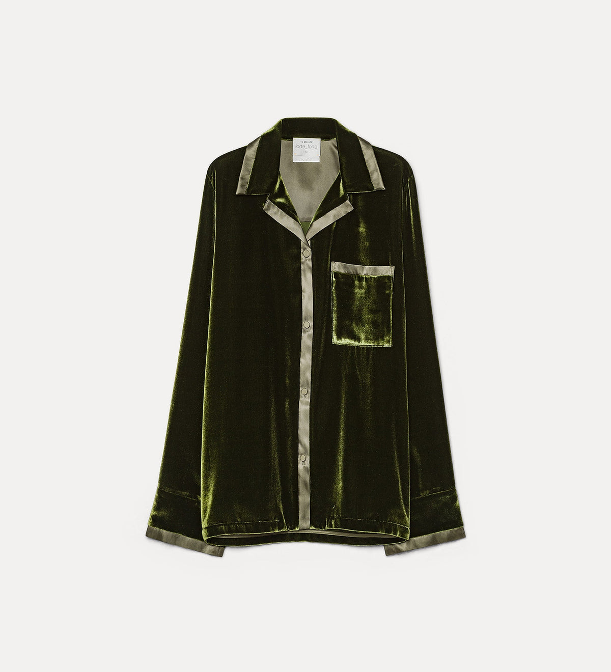 chemise pyjama en velours de soie et viscose woods