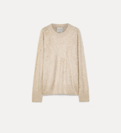 cashmere crew-neck jumper cream