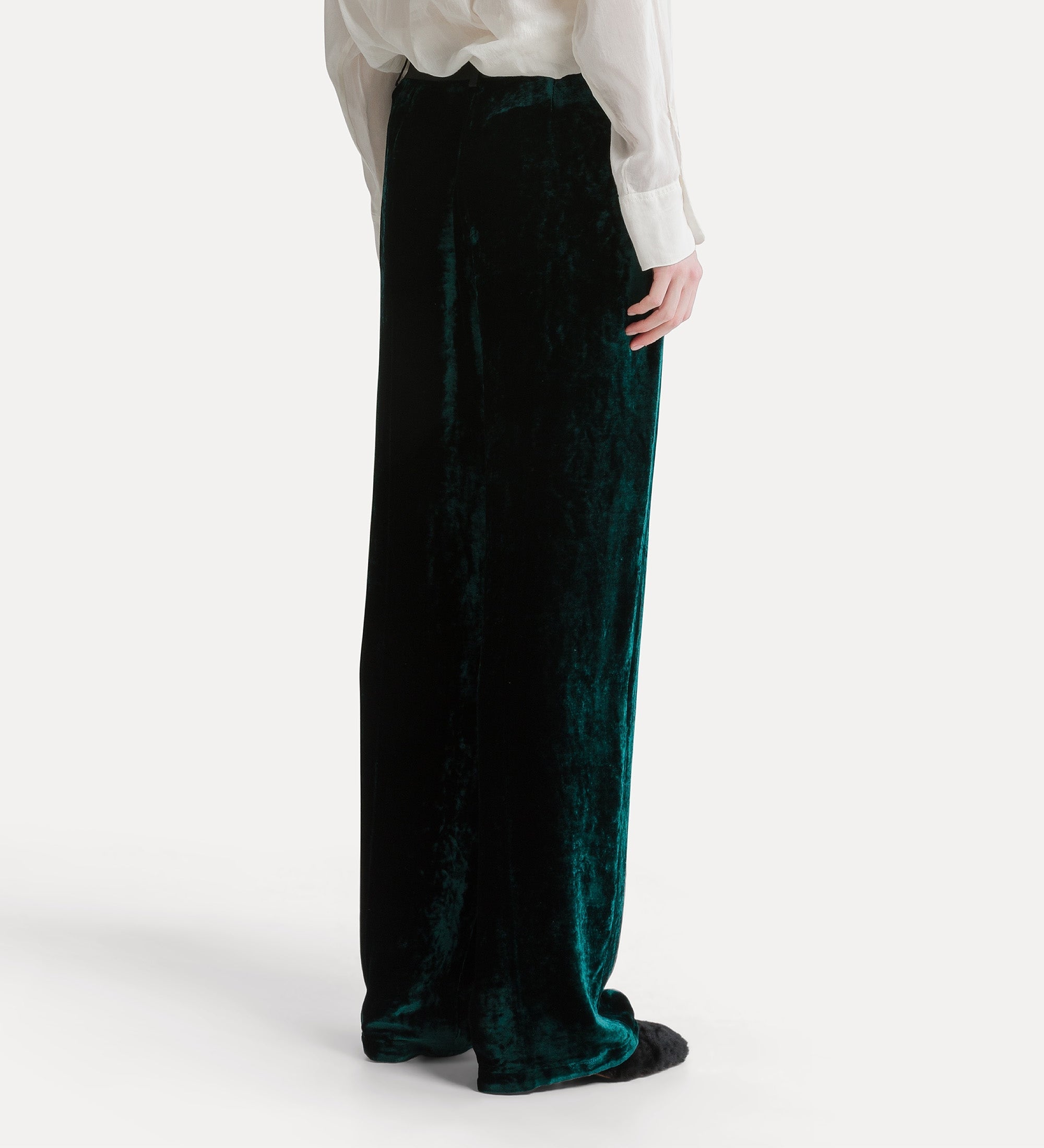 pantalon de smoking en velours moiré woods