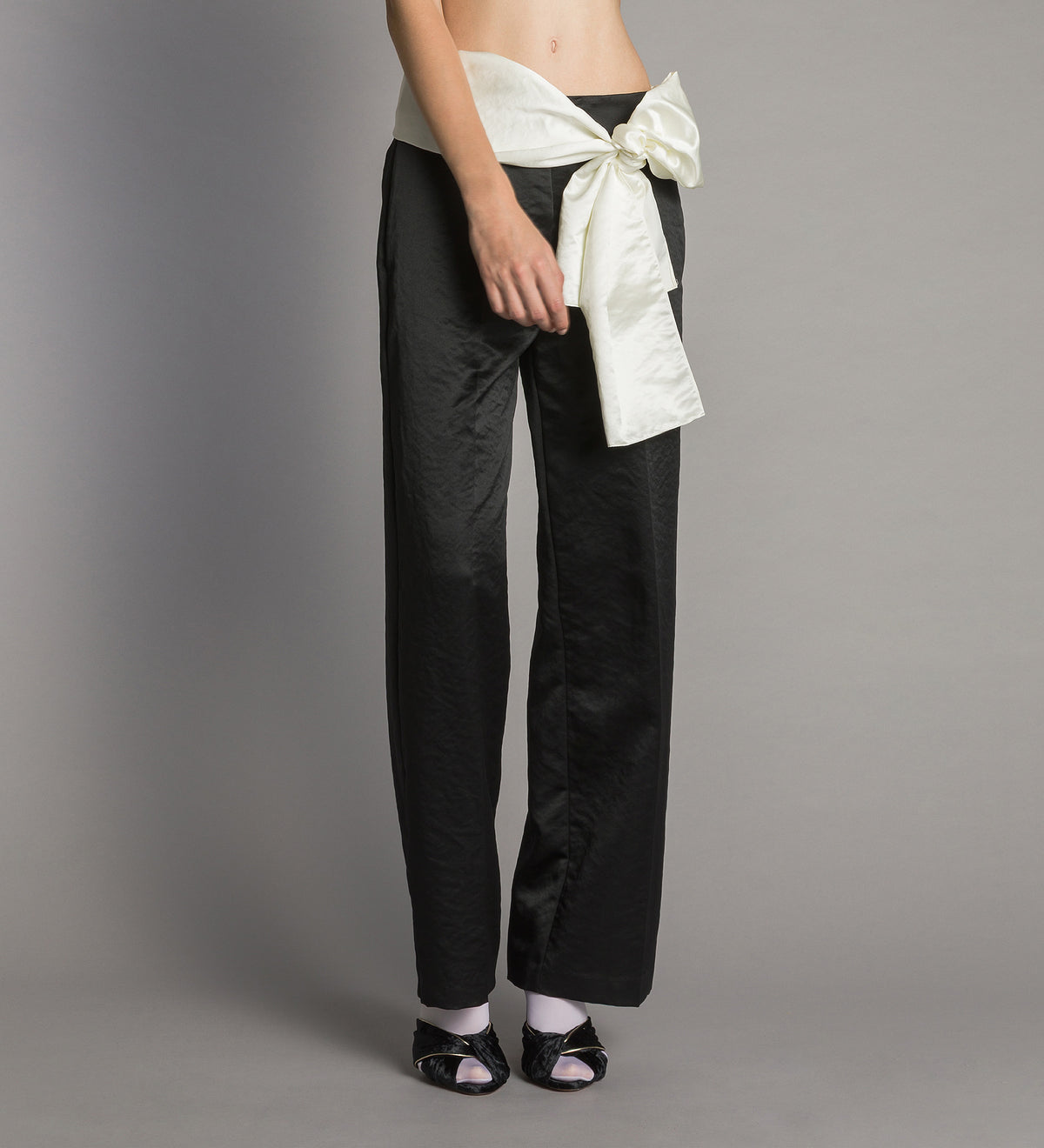 duchesse trousers with sash black