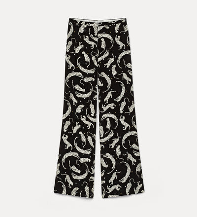 velvet trousers with “royal leopard” print night