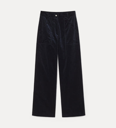 pantaloni cargo in corduroy night