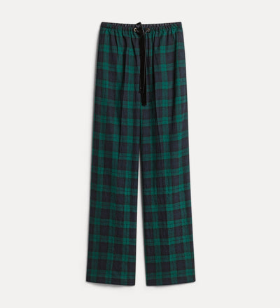 “highland tartan” wool trousers woods