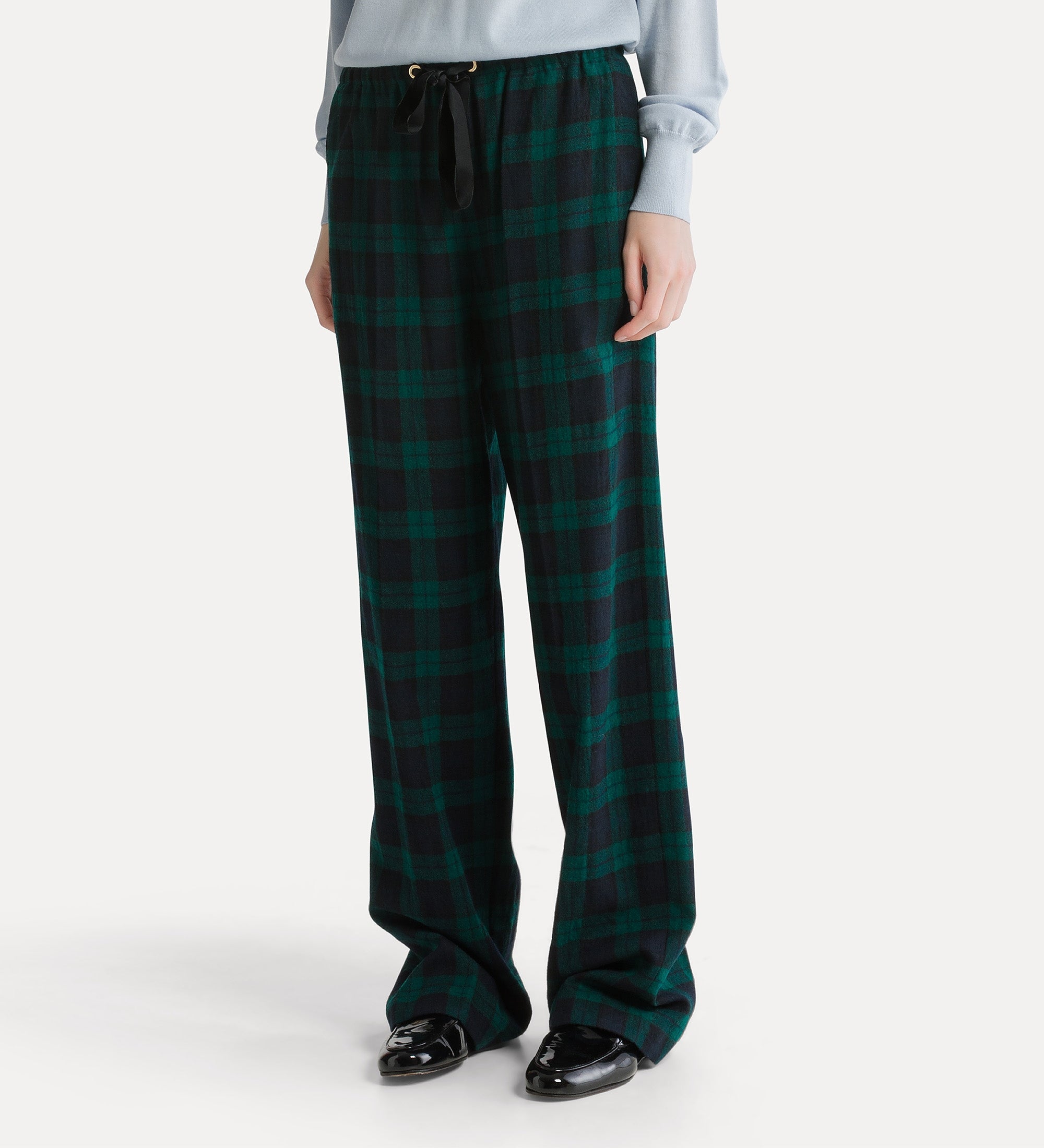 pantalon en laine “ highland tartan ” woods