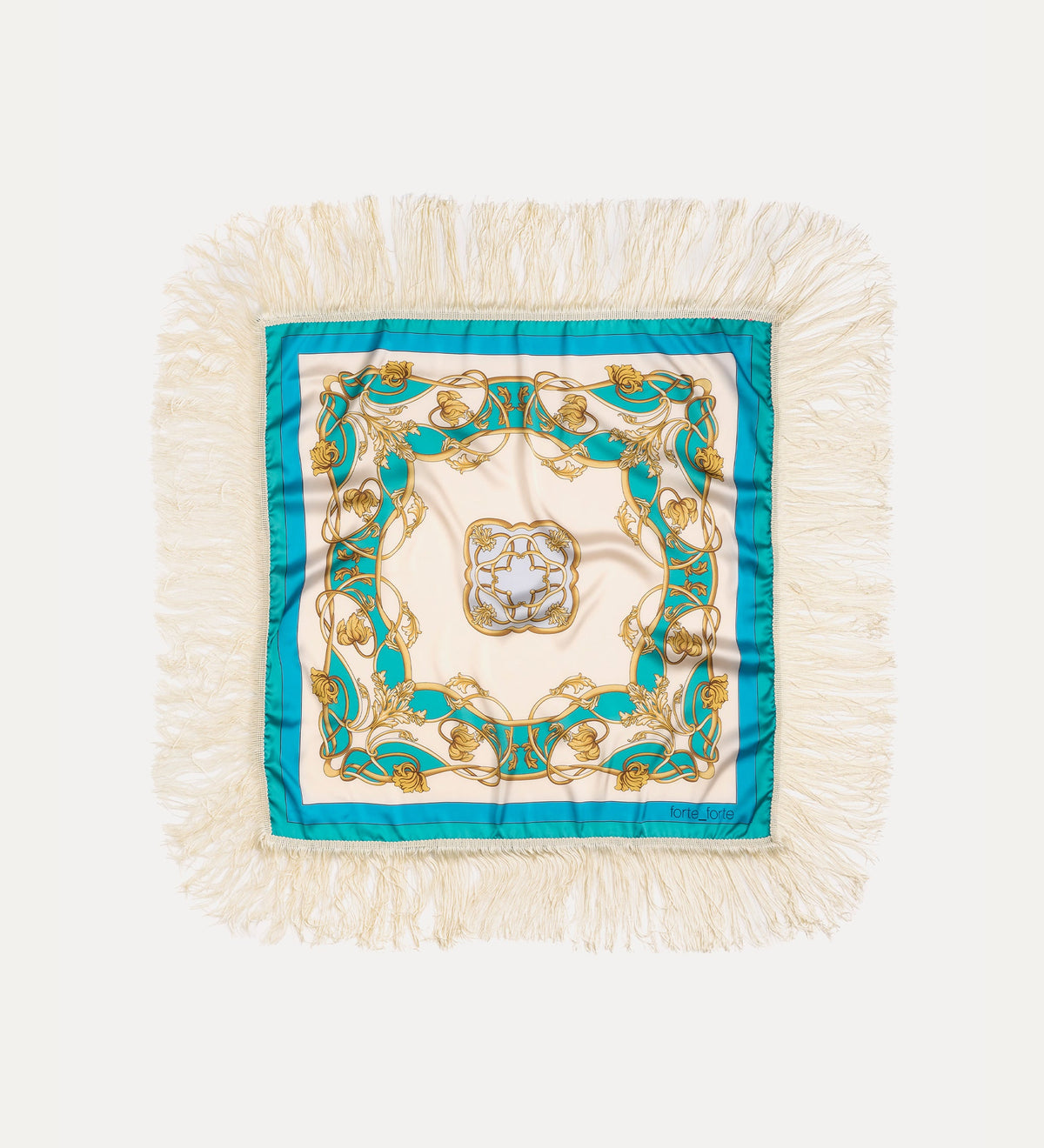 foulard à franges et imprimé placé “ the crown ” cadet