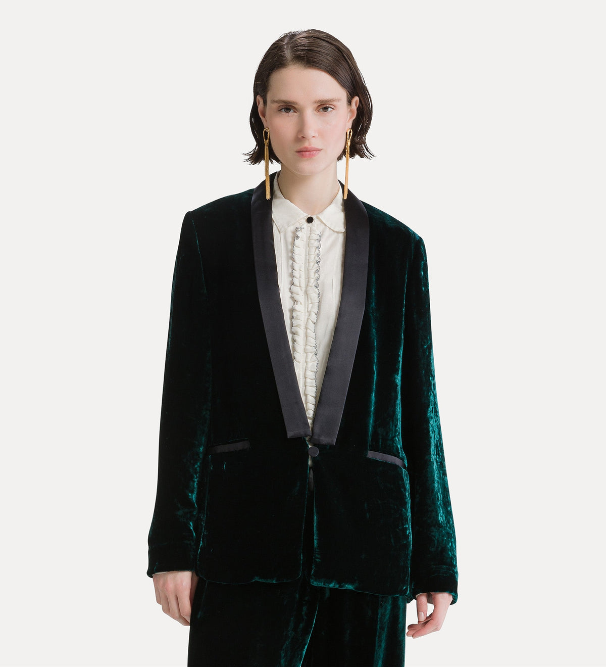 veste de smoking en velours moiré woods