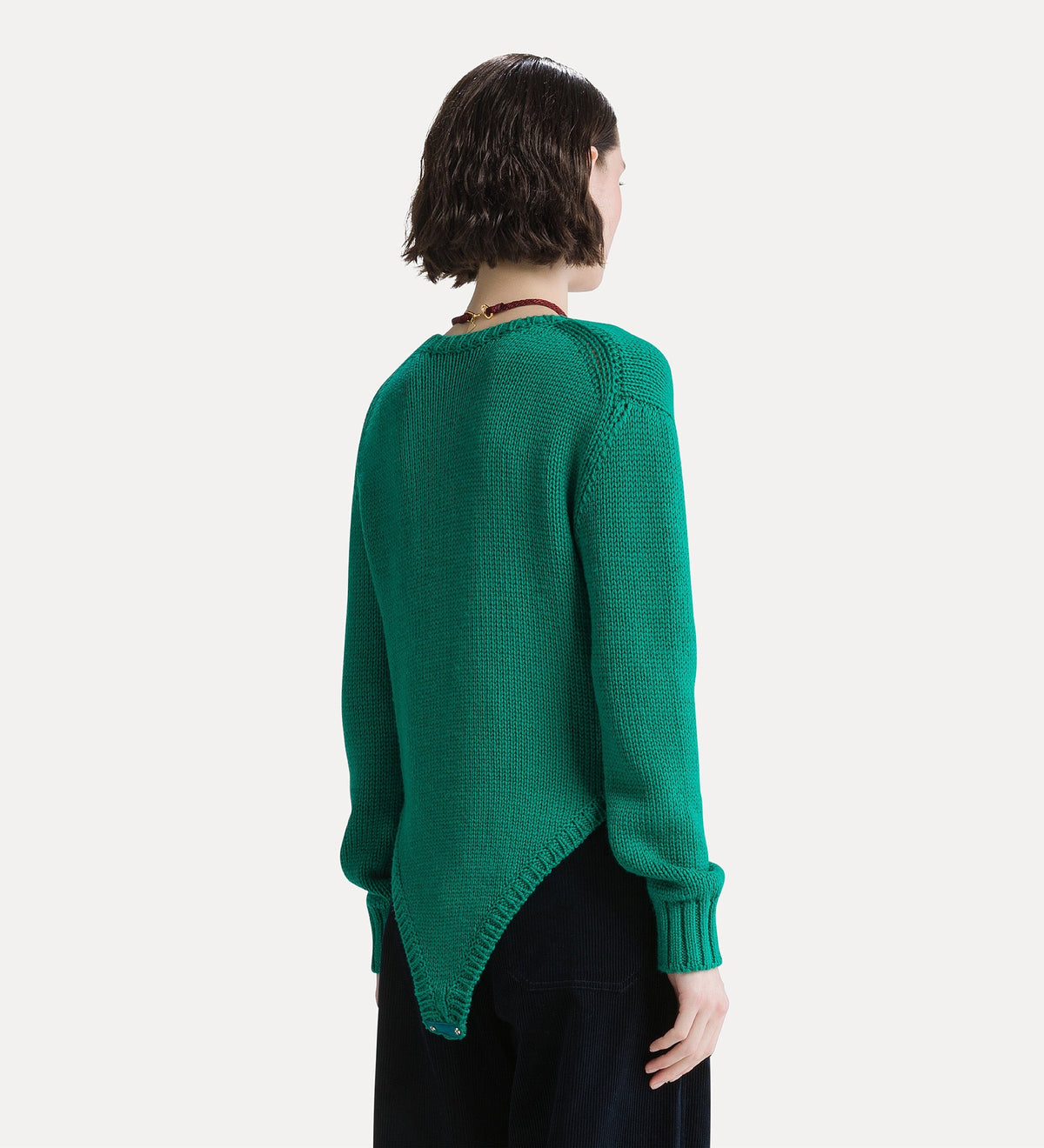 cable-knit wool bodysuit royal