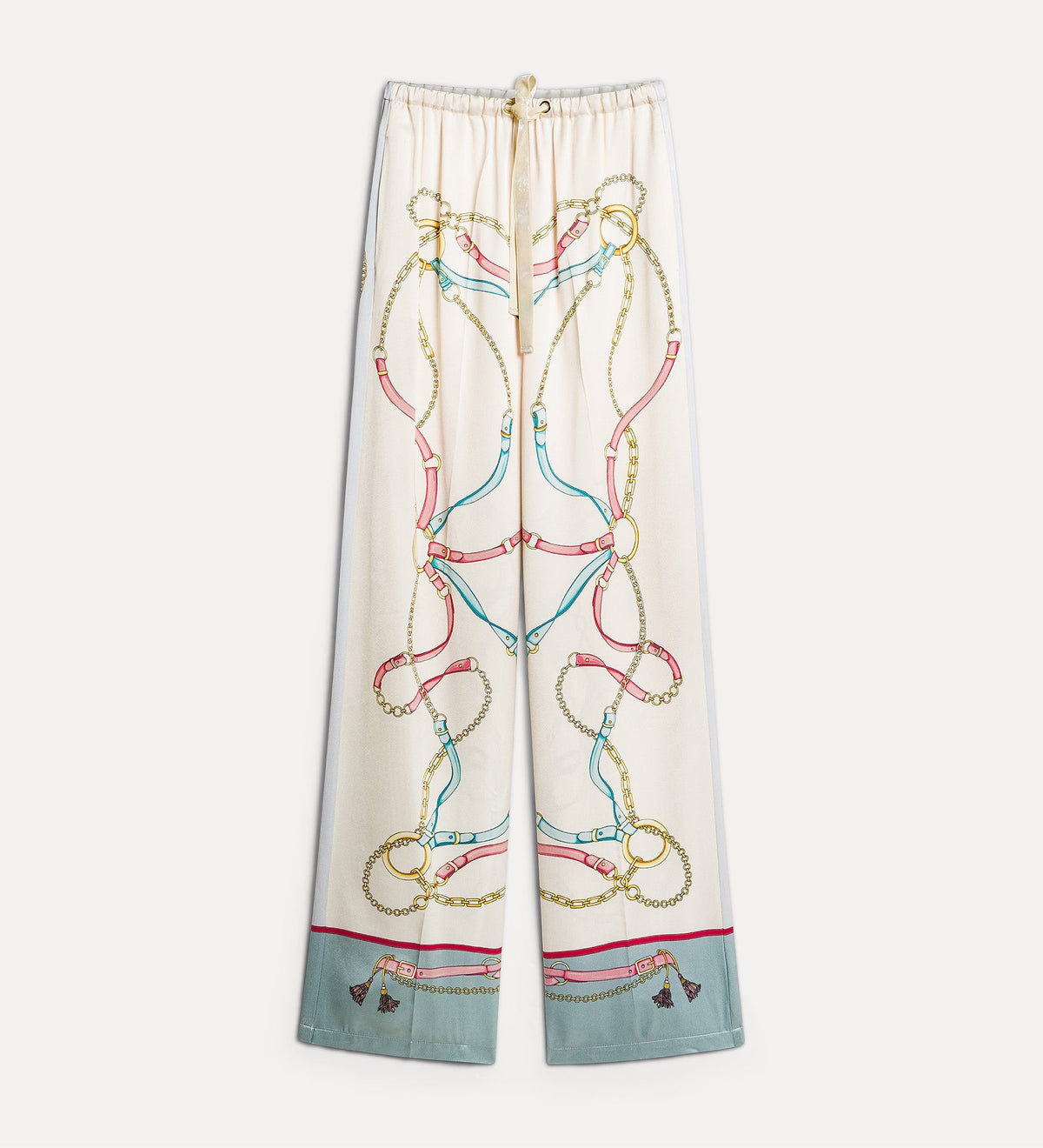 pantalon pyjama à imprimé placé “ the crown ” ivory