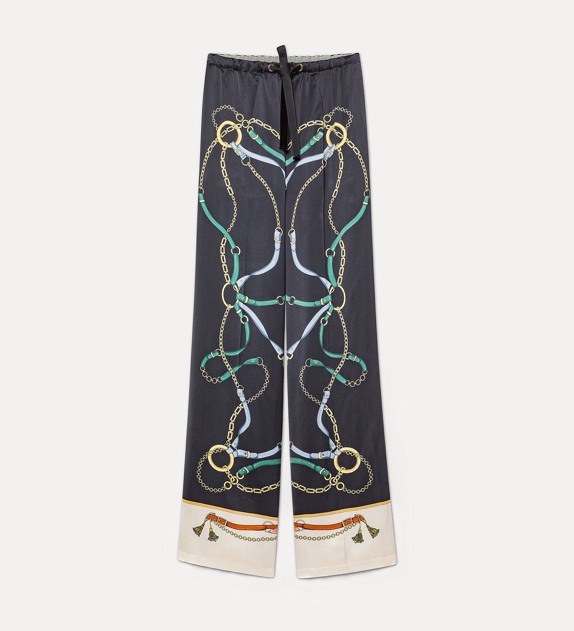 pantalon pyjama à imprimé placé “ the crown ” black
