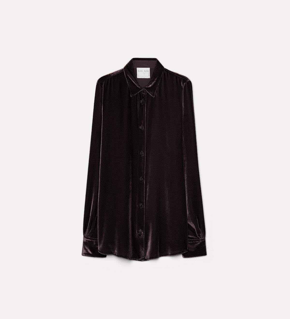 silk and viscose velvet shirt fondant
