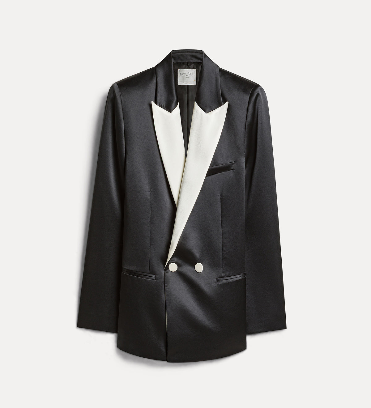 colourblock duchesse tuxedo jacket black