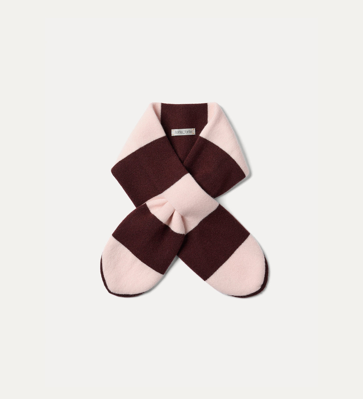 écharpe ascot en laine et cachemire à rayures fondant