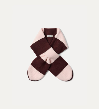 striped wool and cashmere ascot scarf fondant