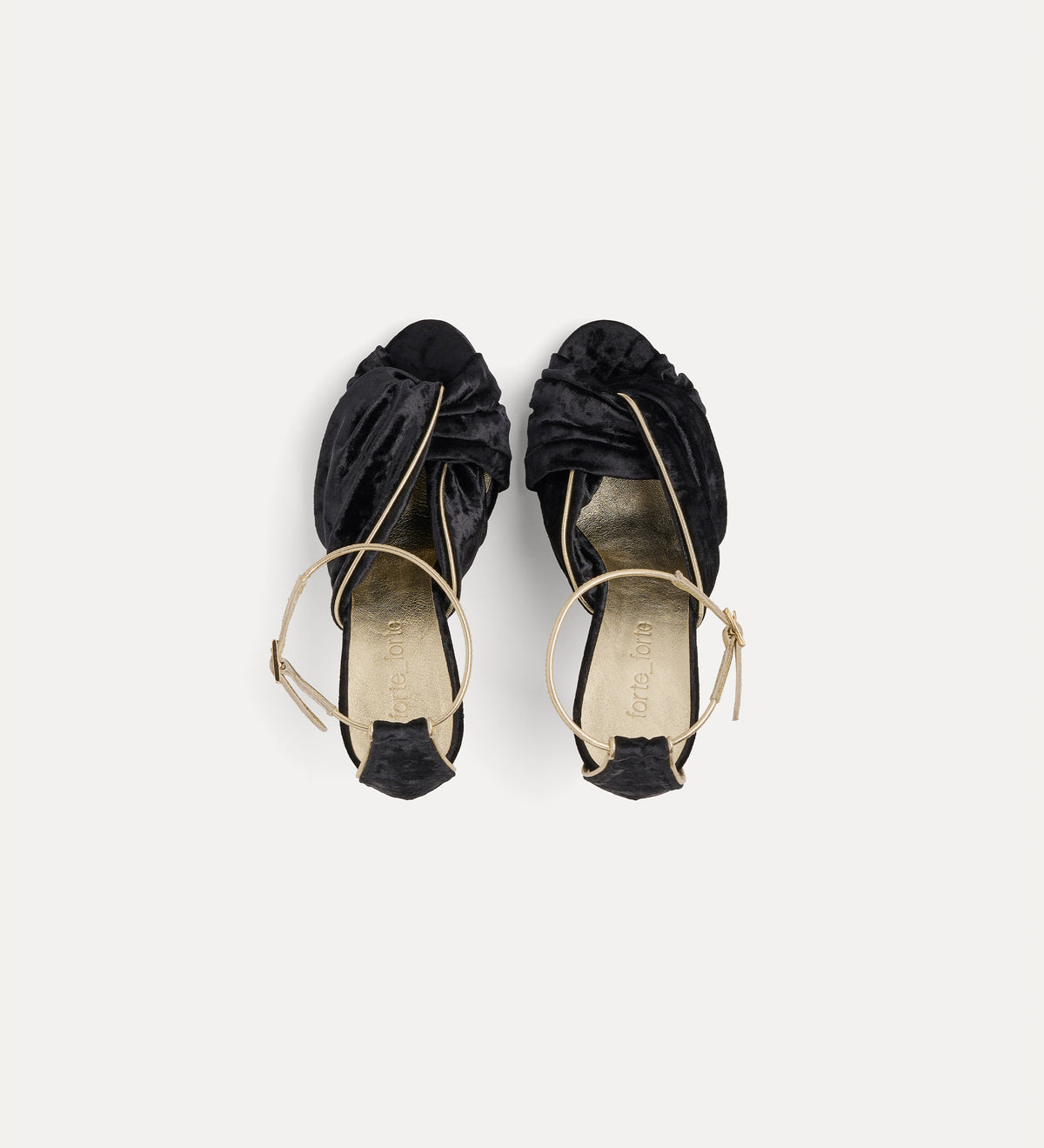 velvet criss–cross sandals with high heels nero