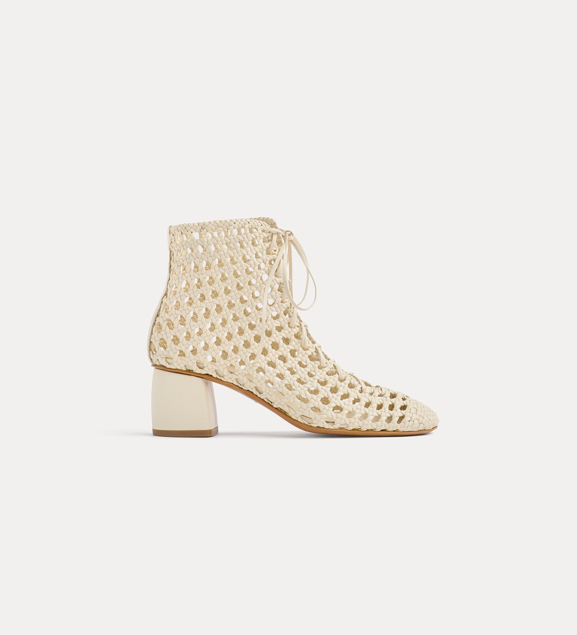 "my penelope"stivaletto chic intrecciato a mano Ivory