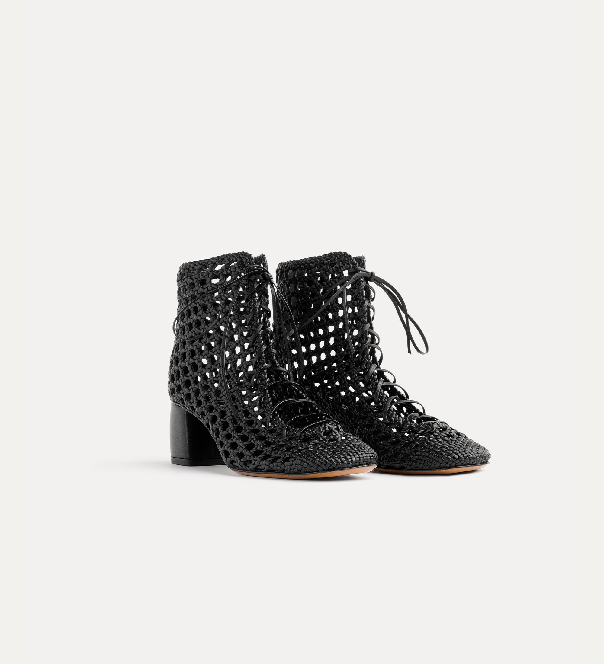 "my penelope" stivaletto chic intrecciato a mano Nero