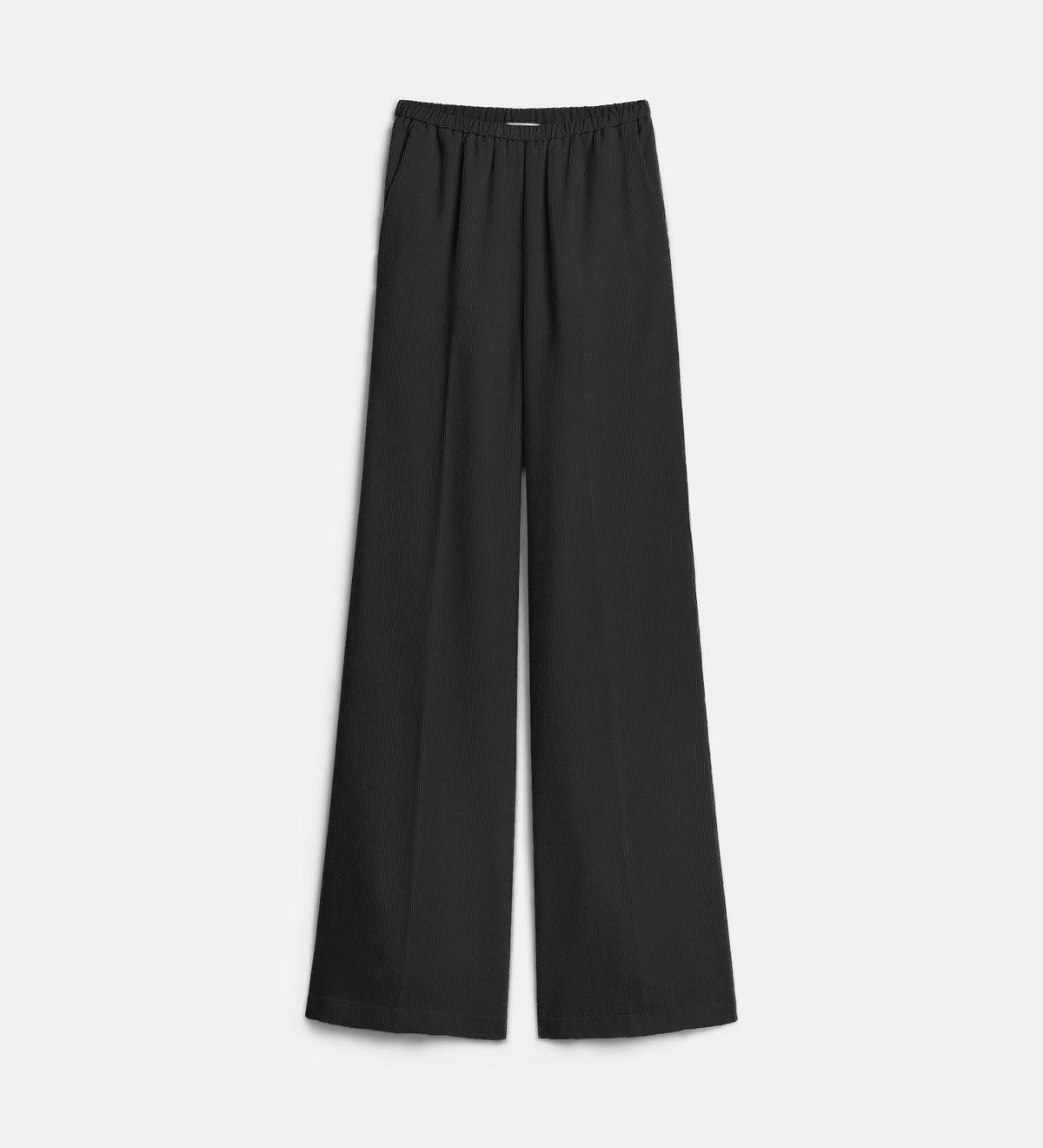 pantalone con elastico in velluto duemila righe nero