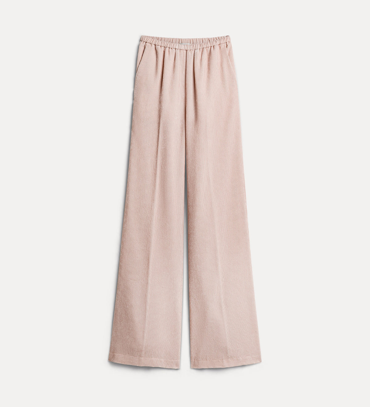 pantalone con elastico in velluto duemila righe loto